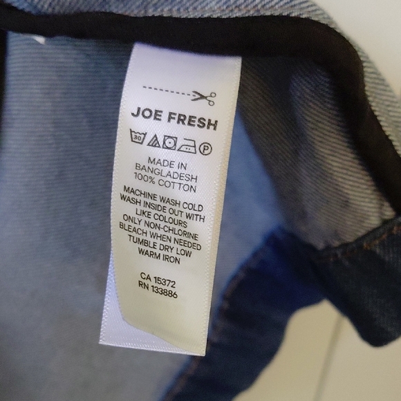 Joe Fresh Blue Trench Coat Classic Oversized Fit - Picture 8 of 8